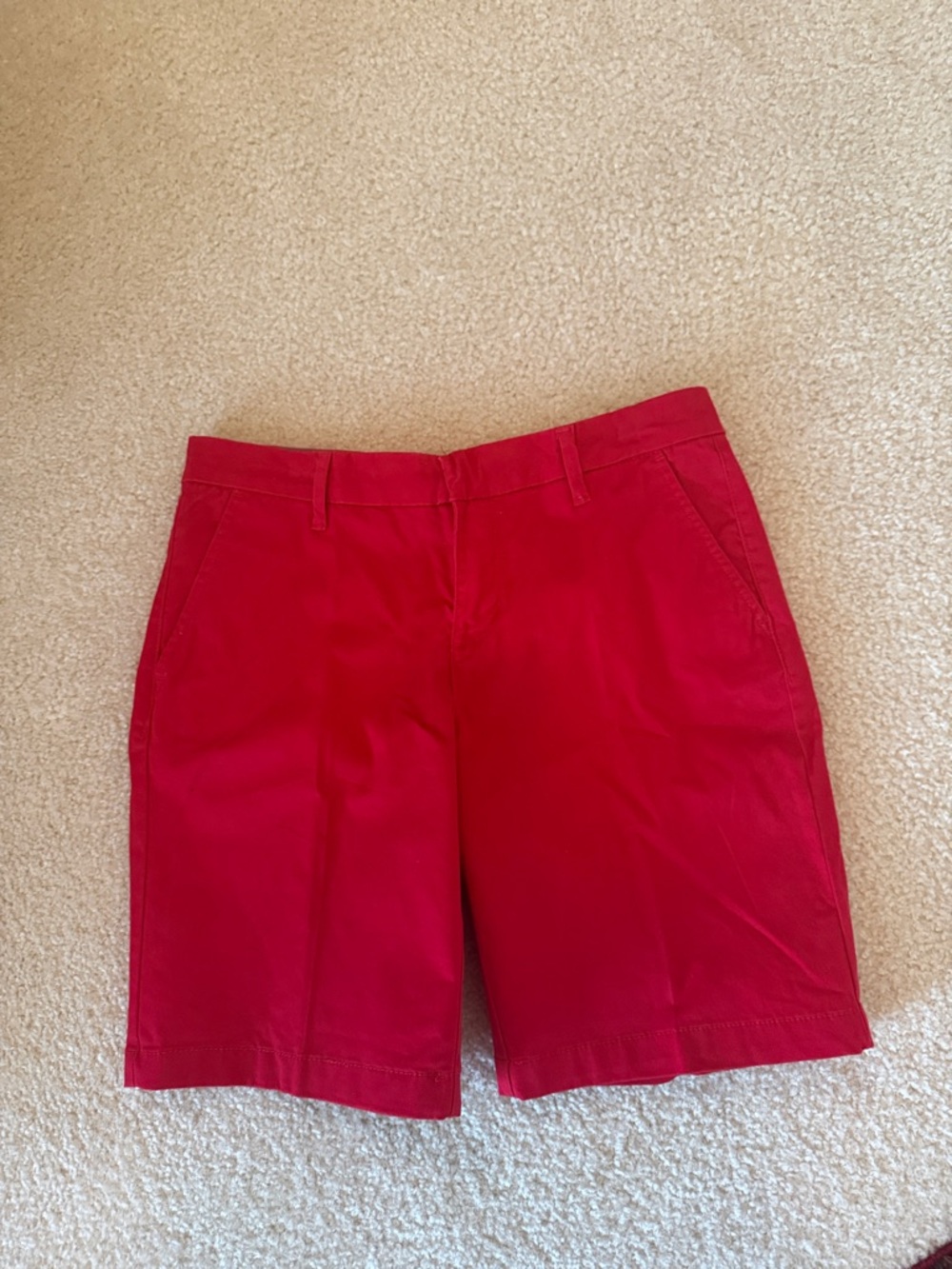 Tommy Hilfiger Women's Red High-Waist Chino Shorts
